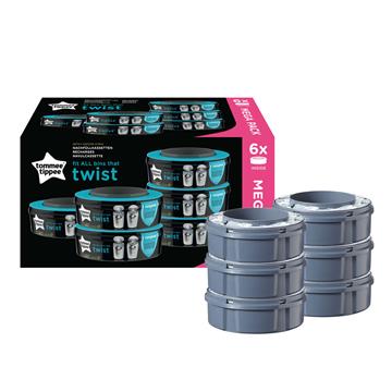 Tommee Tippee, Twist&Click Refill, Bleposer, 6-pak